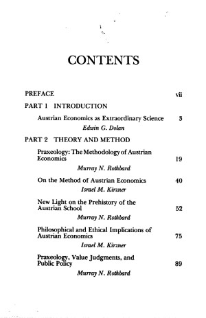 table of contents
