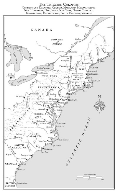 physical map of new hampshire colony. The Thirteen Colonies